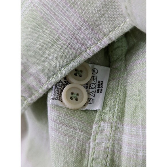 Tommy Bahama Mens XXL Button Shirt Relax Lime Green Plaid 100% Linen S/S Coastal - Picture 6 of 6
